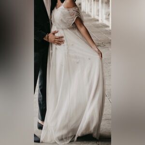 Seraphine light gray Maxi Dress